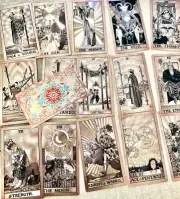 3"x5" Silver Plastic Waterproof Tarot Deck Foil Tarot 78 Cards Guidebook Pouch