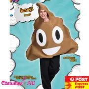 Adult Poo Emoji Costume Mens Smiley Pooper Stag Do Funny Novelty Party Mascot