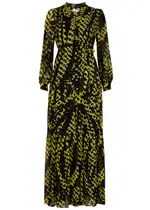 Diane Von Furstenberg Olenna Printed Chiffon Maxi Dress - Yellow - XL (UK16 / XL) XL (UK16 / XL)