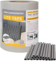 THERMOPLAST Fence tape LITE 19cmx35m, light gray, Polypropylene 450 gr./m²