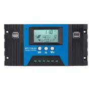 100A MPPT Solar Controller Dual USB LCD Display 12V/24V Auto Solar Cell6368