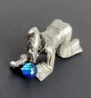 Rare FETCH Fine Pewter Figurine with Crystal Ball by ©Gallo 1986 - 1" H
