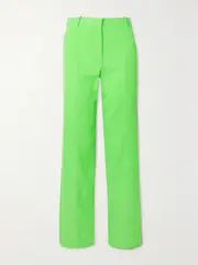 [Jacquemus] Jacquemus - Meloia Paneled Neon Canvas Straight-leg Pants - Light green - FR 34 FR 34 Green