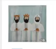 3pc Hobby Lobby 3 wise men nativity canvas trio, set - NEW