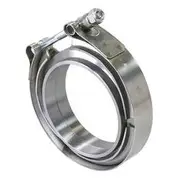 Aeroflow 1.25" V Band Clamp Kit 2X Weldrings & 1 X Stainless Clamp - AF92-1250SS