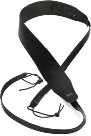 D'Addario Classic Leather Banjo Strap - Black (2-pack) Bundle