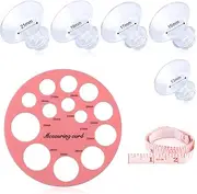 5pcs Breast Pump Flange Insert, with Soft Rule Set Silicone Flange Inserts Compatible with TSRETE Medela Momcozy S9/S9Pro/S12/S12Pro Wearable Breast Pumps (13/15/17/19/21mm)