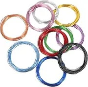 Angoily 10 Rolls Aluminum Wire for Craft Projects Flexible Sculpting Wire for Jewelry Beading and Creative Art Colors Meters Each Durable Resistant