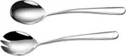 SHOWERORO Elegant Salad Fork Spoon Set 2-Piece Stainless Steel for Salad Dessert