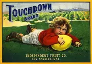 Los Angeles Touchdown Football Lemon Citrus Fruit Crate Label Art Print