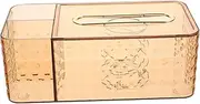 RORPOIR Elegant Gold Tissue Storage Holder Multi-Function Desktop Tissue Box Tissue Organizer for Home