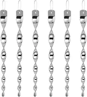 Bird Repellent Reflective Scare Rods, 6pcs Dual Sided Ornamental Spiral Deterrent Control Device, Bird Woodpeckers Pigeons Repellent Devices to Keep Birds Away from Your Garden (6)