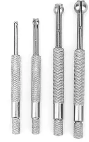 4PCS Hole Bore Gauge, Manganese Steel Telescopic Gauge, Telescopic Hole Gauge, Ball Type Gage, Ball Type Gauge for Grooves Small Holes