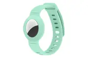 Silicone Watch Band AirTag Bracelet Kids Silicone Watch Bands Anti-Scratch Films Wristband for Apple AirTag-Green