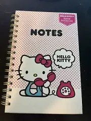 Hello Kitty Spiral Notebook - Notes - Journal - Sanrio - Hardcover - Pink Phone