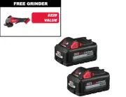 Milwaukee 2880-20BT6 M18 Paddle Switch Grinder w/ XC6.0 Battery - 2 PK