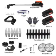 Electric Grass Trimmer Cordless Garden Lawn Cutter Brush Mower Whipper Snipper