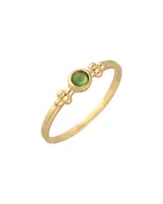 Tiramisu 14K 0.12 ct. tw. Green Tourmaline Ring