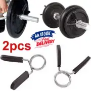 2X Spring Gym 25mm Barbell Lock Clamp Clips Weight Bar Collar Dumbbell