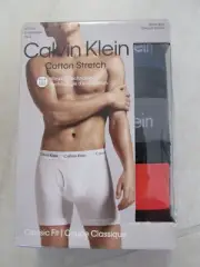 NEW 3 Pack of Calvin Klein Cotton Stretch Boxer Briefs Mens Size M BLACK NB2616