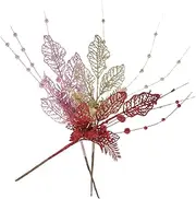 Parliky Vivid Artificial Plant Mon 3pcs Christmas Style Desktop Decor for Room Supplies Easy Care Fake Tree Branch