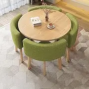 Exquisite Modern Kitchen Breakfast Bar Table and Chair Set for 4 Simple Office Furniture for Small Conference Room Round Dining Table Set for Home Office Meetings