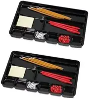 Sparco Drawer Organizer Tray, 9 Compartment, 14 X 9-1/16 X 1 Inches, Black SPR60