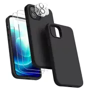 [5 in 1 Compatible with iPhone 12 Mini Case,Shockproof Silicone Case with Black