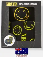 Nirvana Smiley Face Gift Pack - Cap & Socks - Officially Licensed Merchandise