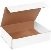 12" X 9" X 3" White Corrugated Mailers (50 Per Bundle)