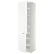METOD high cabinet with shelves/2 doors, white/Ringhult white, 60x60x220 cm