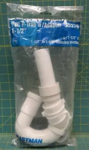 Eastman 35376 PVC P-Trap w/Adapter 1-½" w/ 1-½" & 1-½" to 1-¼" Reducing Washer