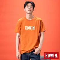 在飛比找momo購物網優惠-【EDWIN】男女裝 網路獨家↘晶片LOGO短袖T恤(黃褐色