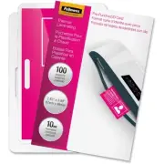 Fellowes Laminated Business Pouches Glossy 3-7/8"x2-5/8" 10mil 100/PK 52051