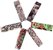 [Baluue] 6Pcs Sunproof Arm Sleeves for Outdoor Activities Protection Riding Accessories Durable Elastic and Comfortable Summer Body Art Options