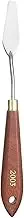 uxcell Palette Knife Painting Tool 2.09" x 0.67" Stainless Steel Teardrop Blade 8.07" Length Spatula Painting Pallet Knives with Hole Beech Wood Handle for Oil Acrylic Canvas, Red/Silver