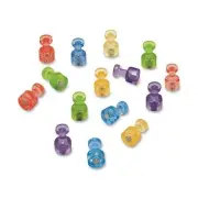 Quartet Assorted Color Magnetic Push Pins - 1.50" Diameter - 6 Sheet Capacity -