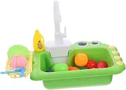 Milisten 1 Set Electric Dishwasher Simulation Play Sink with Running Water Safe and Material for Parent Interaction Fun Kitchen Role Play