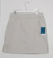 NWT JAG Women's Plus Stone Beige On the Go Mid-Rise Twill Skort sz 16W