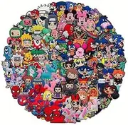 [LEIKATSE] 100 Pack Anime Shoe Charms Bulk Pins for Boys Girls, Random Cute Cartoon Cool Toddler Charms for Kids,Decoration Accessories for Bracelet Wristband