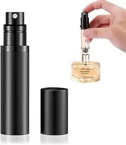 Perfume Atomiser, 5 ml Perfume Atomiser Bottles, Refillable Empty Perfume Atomiser, Portable Mini Pocket Atomiser, for Travel, Flight Handbag (Black)