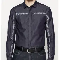 在飛比找蝦皮購物優惠-全新 亞曼尼 Emporio Armani 男士牛仔襯衫 長