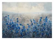 Blue Wild Flowers Canvas Print Wall Art