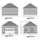 20'X24'- 24'X20' TWO CAR GARAGE PLANS GABLE DORM ROOF GARAGE PLAN 17-2024HIP-1