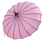 Pagoda Peak Old-fashionable Ingenuity Umbrella Parasol (pink)