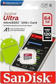 Sandisk Ultra Class 10 MicroSD for Android Smartphone Tablet, 64GB