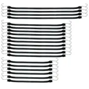 XSTRAP STANDARD 20 Pack Multiple Size Natural Rubber Tarp Bungee Straps 100% ...