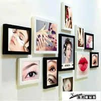 在飛比找樂天市場購物網優惠-精選好品~圖片墻韓式半永久海報眉眼唇美容院背景裝飾畫相框掛畫