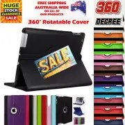 360° Leather Case for iPad 2 3 4 5 6 Air 2 3 4 5 6 Mini 2 3 4 5 6 7 Pro 9.7 11