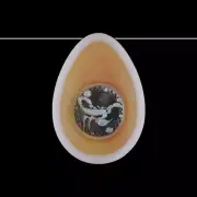 Carved Scorpio Zodiac MOP Bead GJ004021